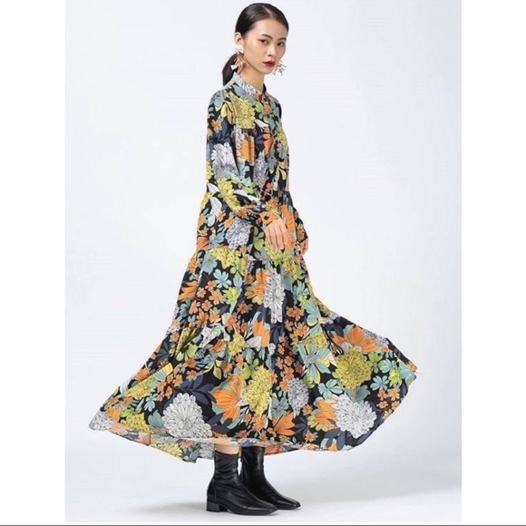 Floral printed dress 3745 - Picture 4 of 4